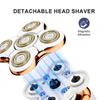 Five-Blade Head Women's Gold Electric Hair Removal Device with Floating USB Rechargeable Portable Wet & Dry Razors