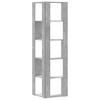 Corner Bookshelf 5 Shelves Concrete Grey 50 X 50 X 179 Cm Engineered Wood