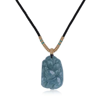 [KOAI] Guatemalan Jade Nine-Tailed Fox Pendant Amulet Necklace for Women