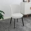 Modern Simple Circular Arc Lattice Fleece Elastic Round Seat Cushion Cover, Chair Cover, Restaurant Thickened Backrest Integrated