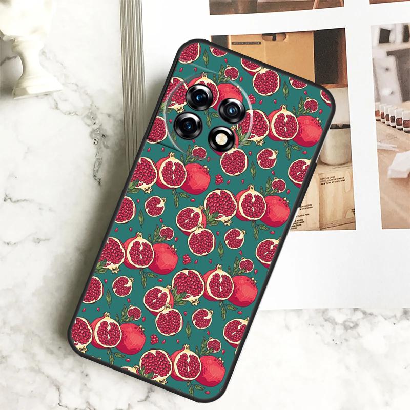 Tropical Pomegranate Pattern Case For OnePlus 12R 12 11 9 10 Pro 10R 9R 8T 10T Nord CE 2 3 Lite 2T N10 N20 N30 CE4 Cover