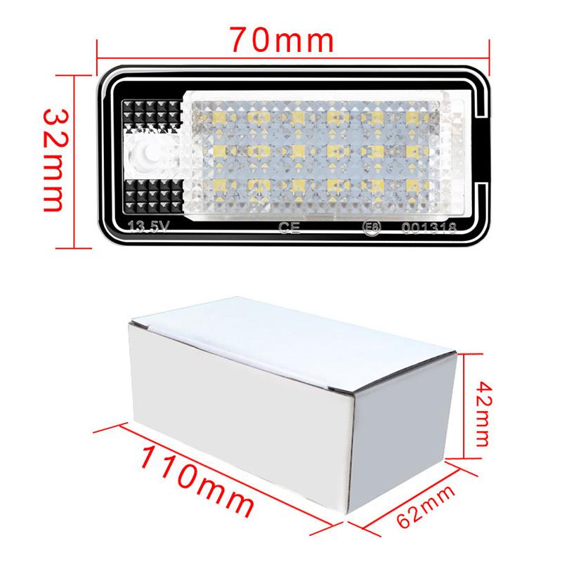 Led License Plate Light Suitable For A3 S3 A4 S4 A6 C6 A8 S8 Q7 Led License Plate Light Car Led License Plate Light