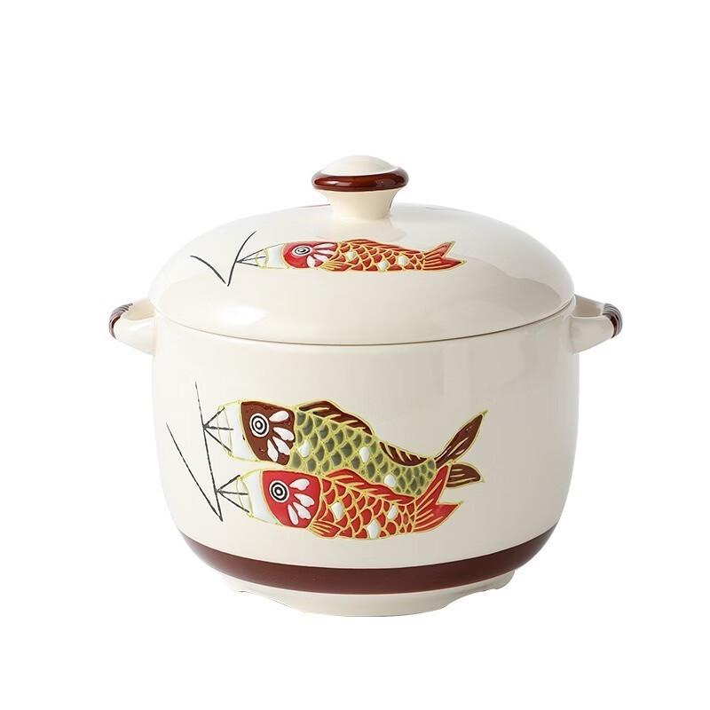 ZISIZ Japanese Ceramic Hydrangea Stew Pot