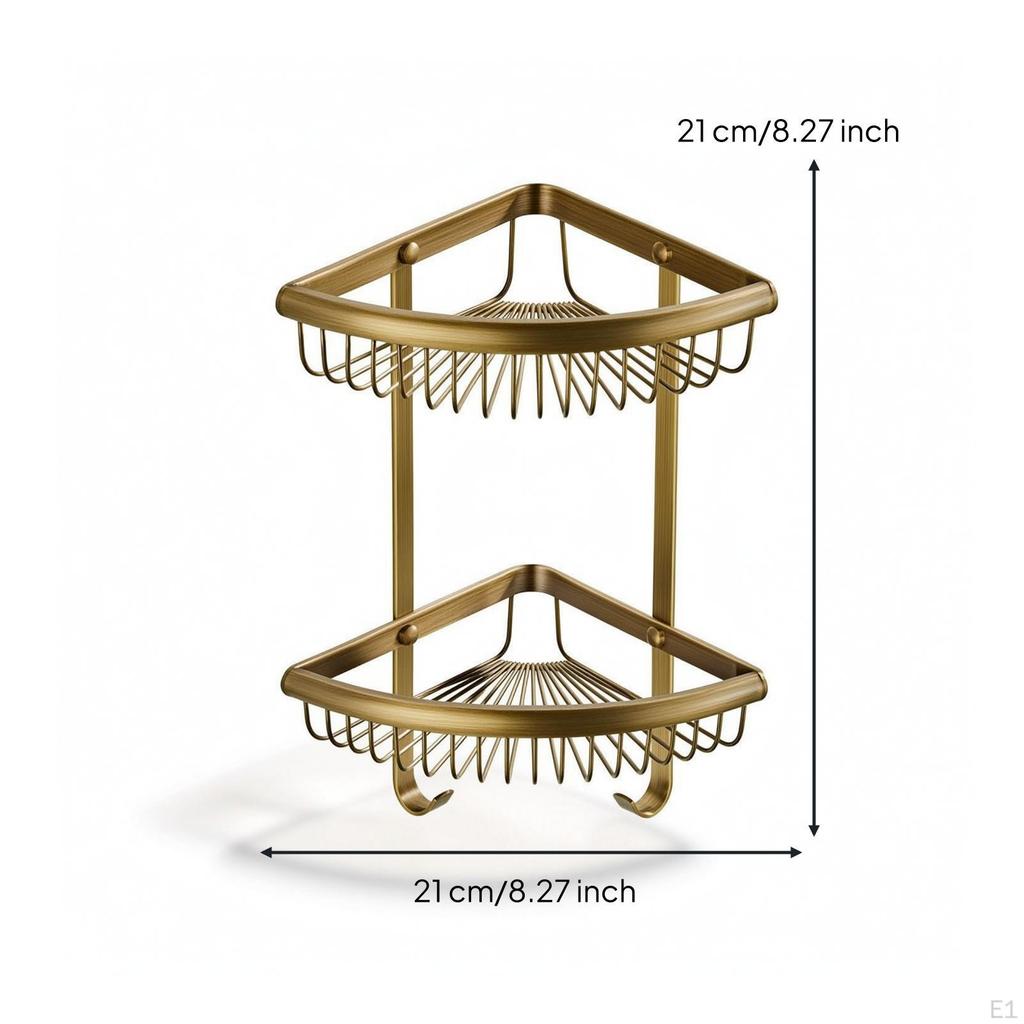 Corner Basket Shelf Fan-Shaped Double-Layer Shower Waterproof