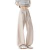 Summer new imitation hemp casual pants Japanese retro old money style deconstruction design scimitar pants breathable pants