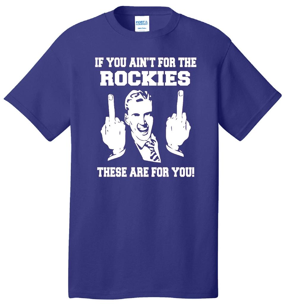ROCKIES FLIP THE BIRD HARDCORE BASEBALL FAN MIDDLE FINGER PURPLE T-shirt JERSEY