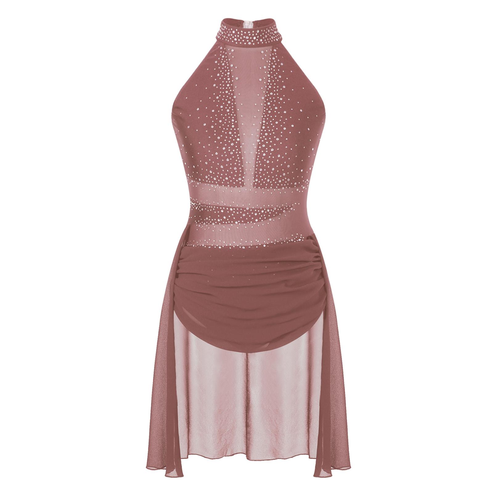 Abito Da Ballo Con Paillettes E Tulle - Body Integrato Per Danza Moderna