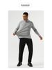 Herren Nylon Halb-Reißverschluss Hochelastisches Fitness-Top - Langarm Stehkragen für Herbst und Frühling Laufen und Training.