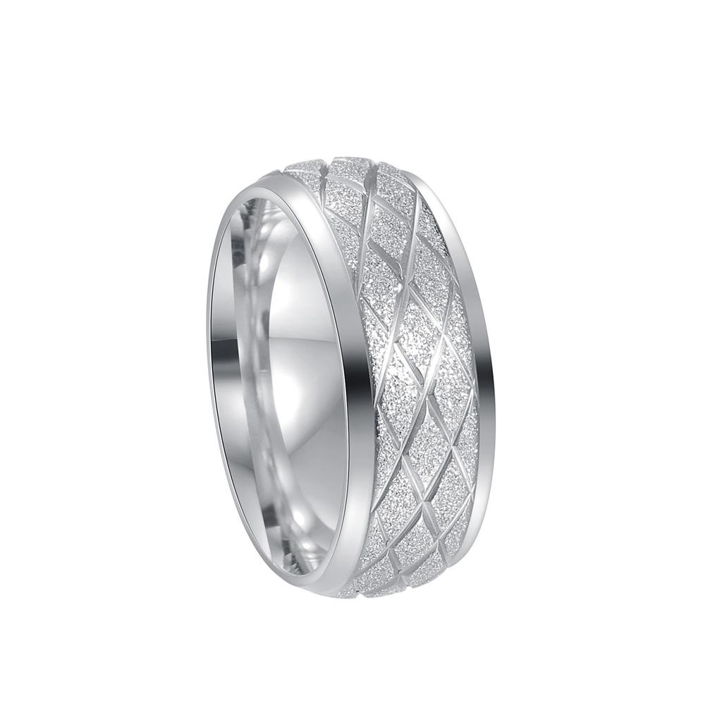 1pc 8MM Stainless Steel Golden Mens Ring Timeless Design with Simple Texture Hypoallergenic & Durable for Sophisticated Style