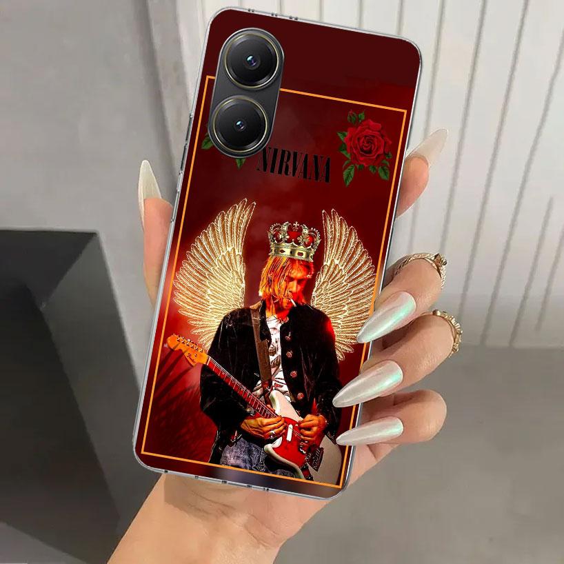 Retro Singer Kurt Cobain Phone Case for Xiaomi Poco X5 X6 X7 Pro F7 Ultra M7 Redmi 15 15C 13 13C 12 12C 10 10A 10C 9 9A 9C 9T Sh