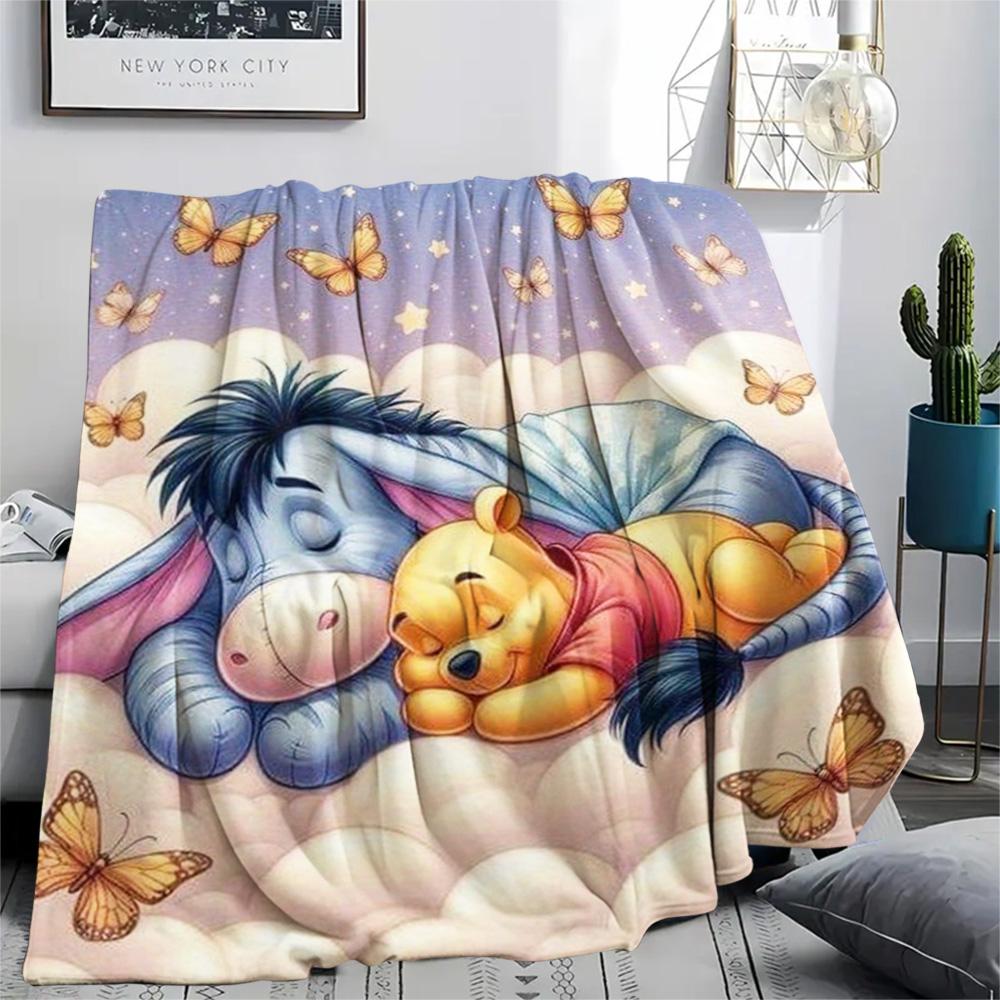 Clouds Butterflies Blanket Blanket Home Decor Machine Washable Sheet Outdoor Plush Blanket