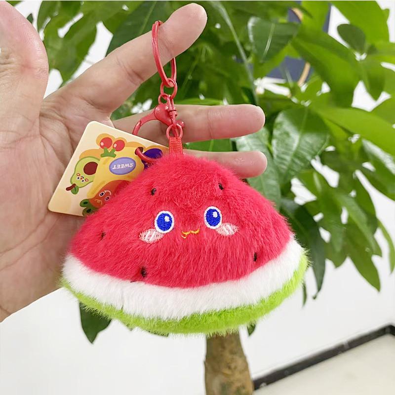 Plush Soft Short Fruit Toys Featuring Watermelon Apple Mango And Pineapple Perfect For Collecting