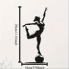 1pc Metal Ballerina Wall Sculpture, Elegant Iron Ballet Dancer Pointe Shoe Pose, Vertical Mount Dance Decor for Home, Wedding Gift for Dancers Women