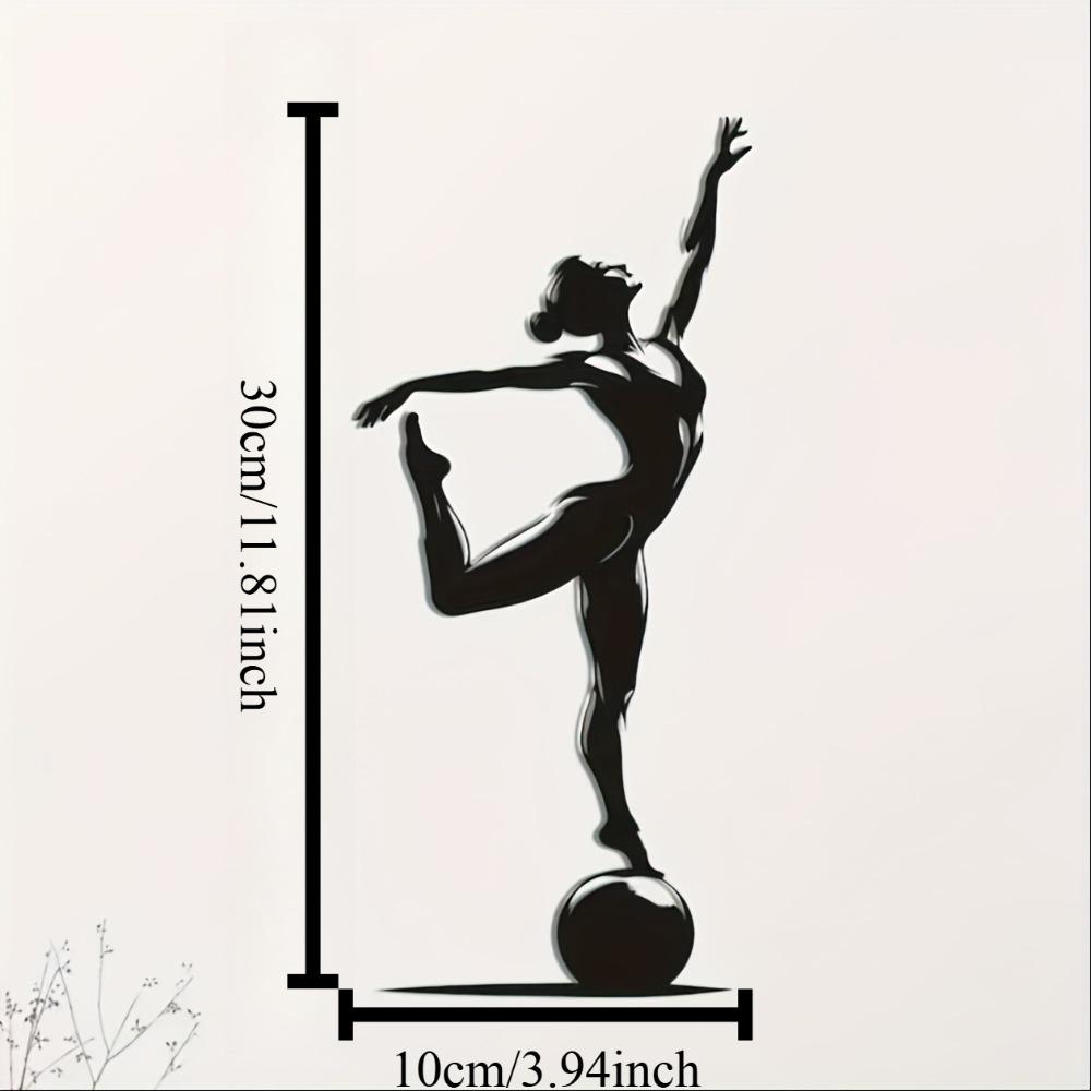 

1pc Metal Ballerina Wall Sculpture, Elegant Iron Ballet Dancer Pointe Shoe Pose, Vertical Mount Dance Decor for Home, Wedding Gift for Dancers Women 12in