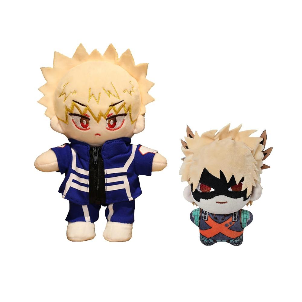 Anime MHA Figure Izuku Midoriya Katsuki Bakugou Shoto Todoroki Plush Toys Soft Plush Keychain Doll Cute Sofa Pillow Pendant Gift