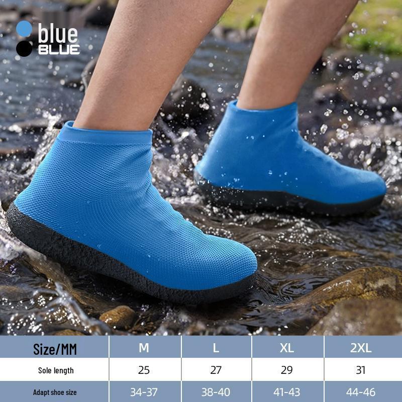 Unisex Waterproof Non-Slip Shoe Covers - Durable and Portable Silicone Rain Boots for Rainy Days, Available for Adults and Children