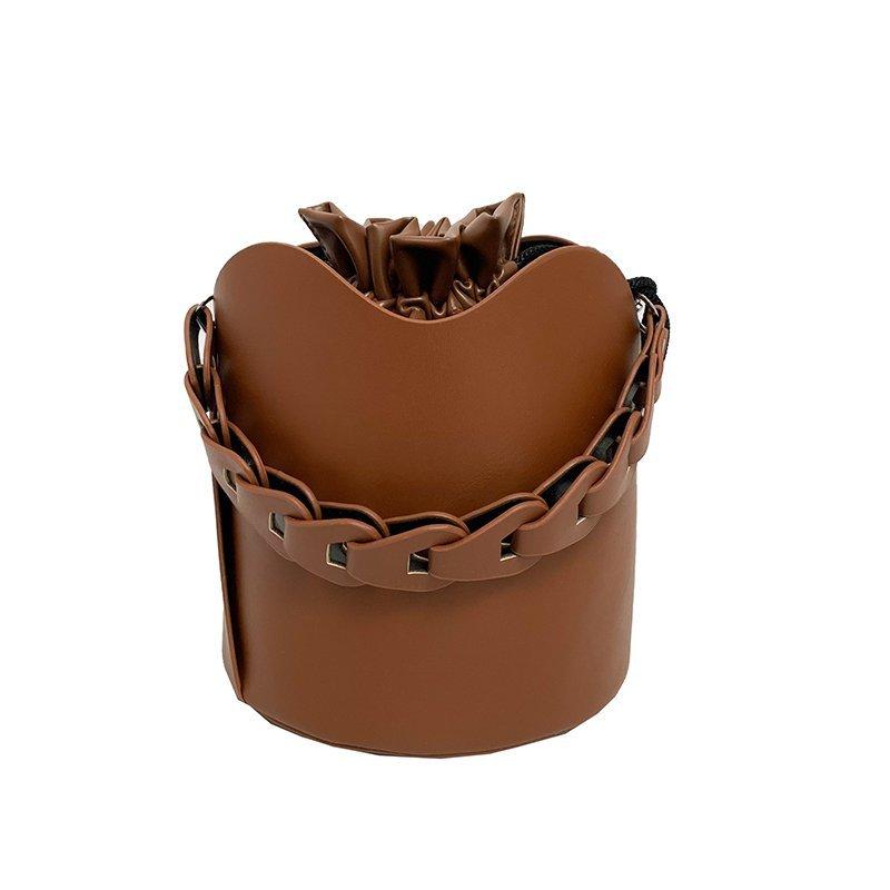 

Сумки-ведра чистого цвета для женщин, дизайнерские сумки в винтажном стиле, женские брендовые сумки-тоут Alar на шнурке Mini(Max Length<20cm)