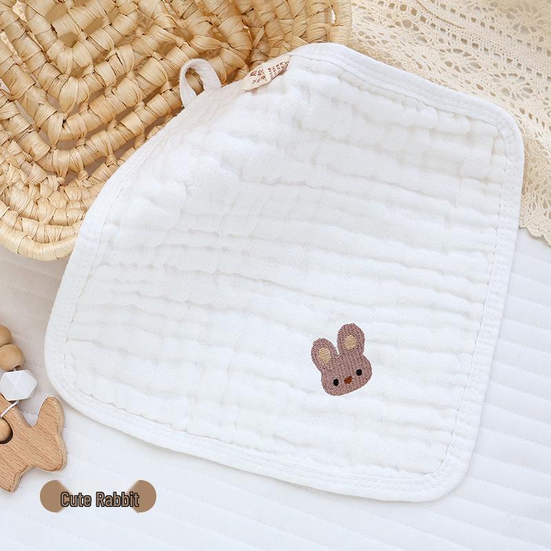 Six-Layer Soft Baby Gauze Washcloths - Absorbent Face Towels & Newborn Bibs