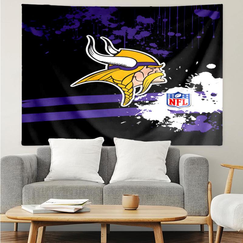 Minnesota Vikings Artwork Tapestry Accessories Playroom Tapestry, for Bedroom,Livingroom, dormitory Room Wall Decor Fan Birthday Gifts