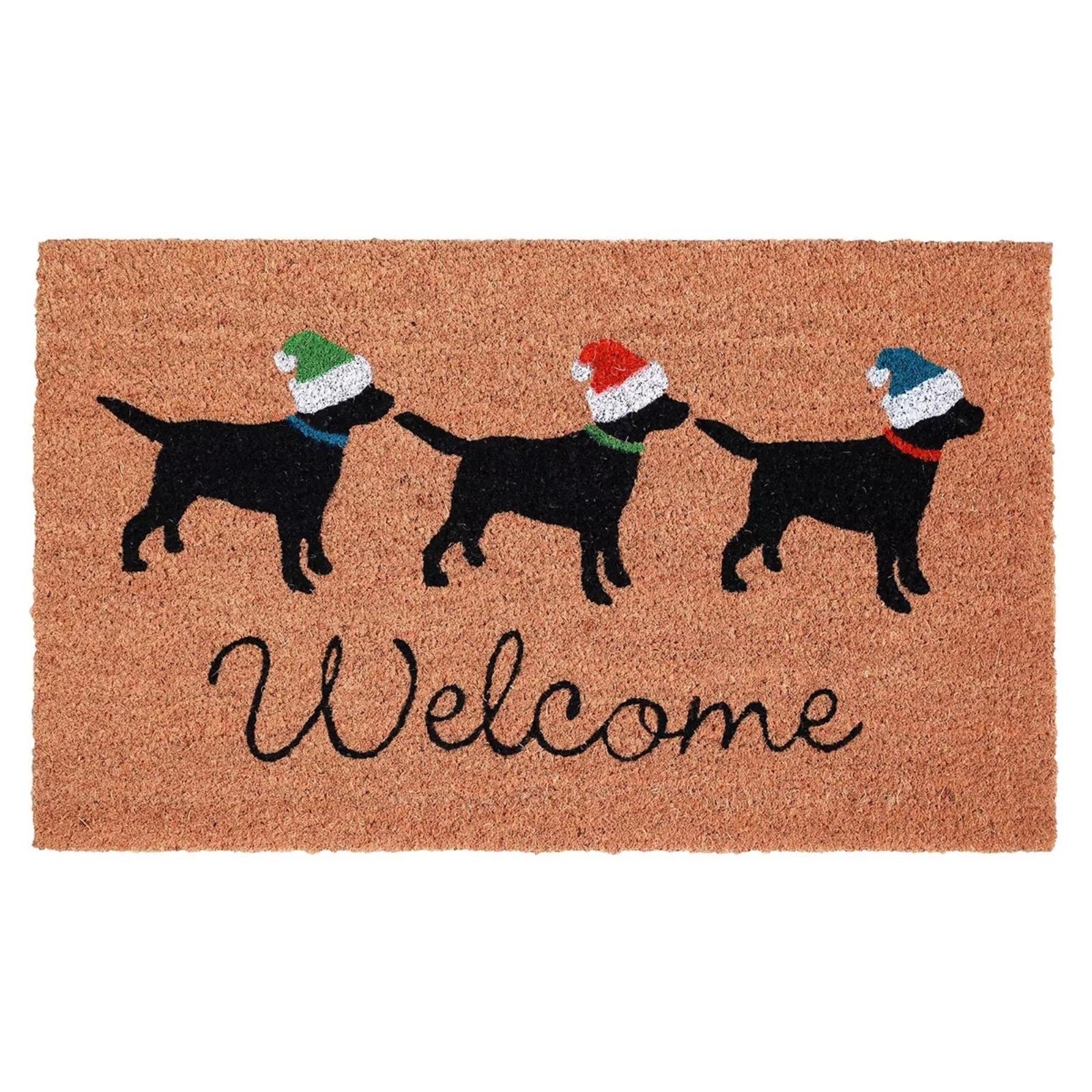 

Doormat In Home Christmas Floral Welcome Cane Christmas Tree Light String Deer Door Mat Floor Mat One Size