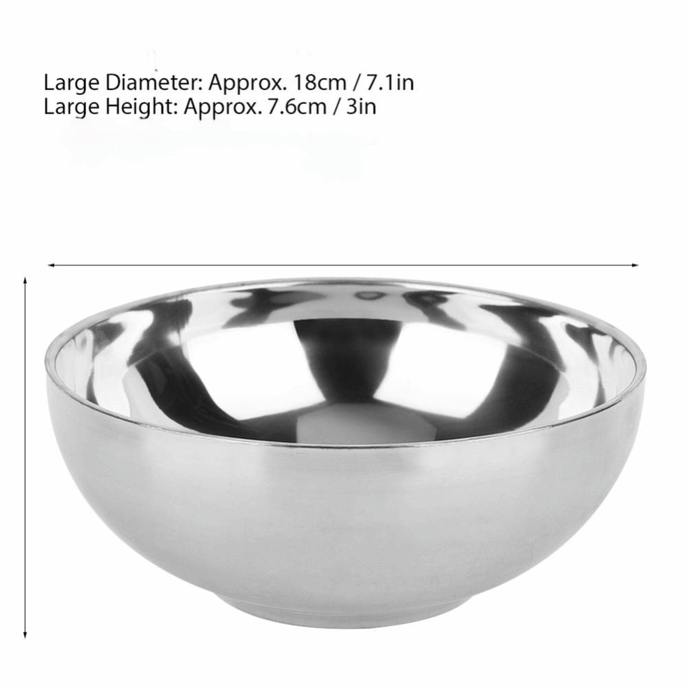 Rustless Steel Salad Bowl Thickened Canteen Bowl Rust Resistant Soup Bowl Home Use