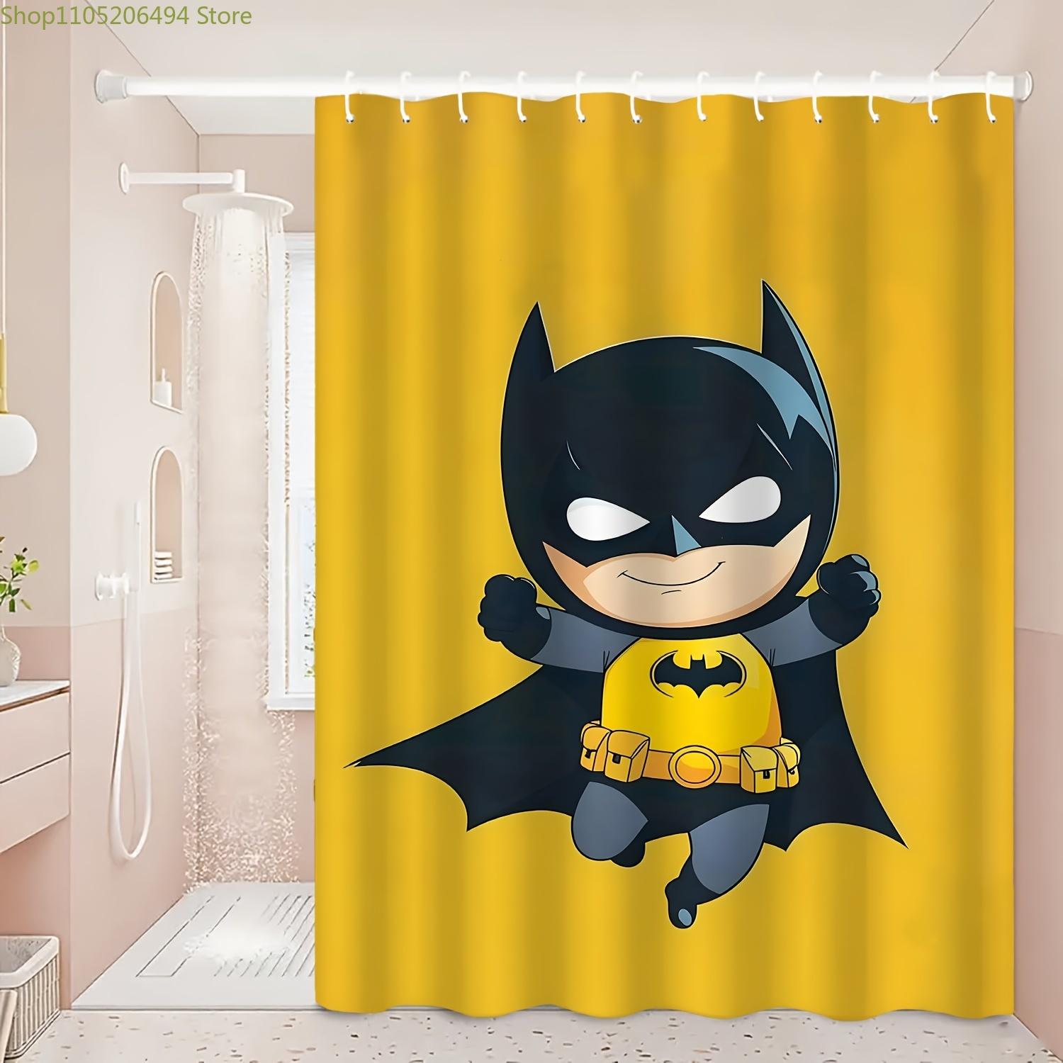 

A Cute Printed Shower Curtain Featuring Batman, Made of Polyester Fabric, Suitable for Home Bathrooms And Decor. It S a Fun Ba 90x180cm