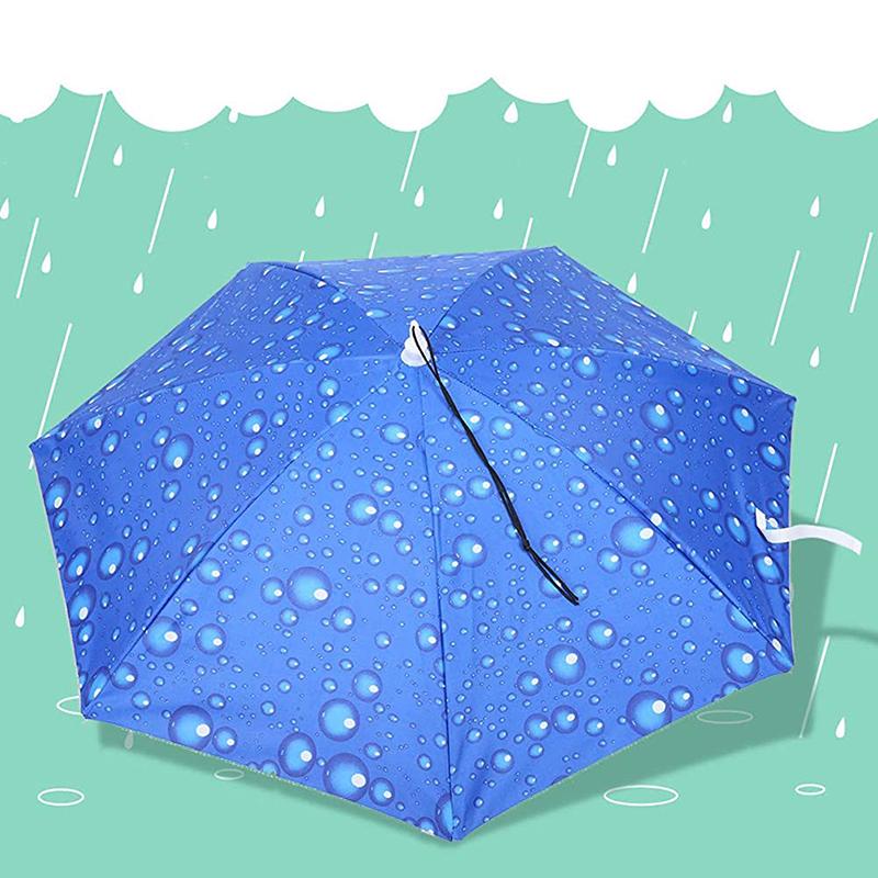 Umbrelă de ploaie portabilă Protecție UV Pălărie umbrelă de cap Pliabilă Exterior Călătorie Pescuit Parasolar Impermeabilă Șapcă de camping Articole de acoperit cap