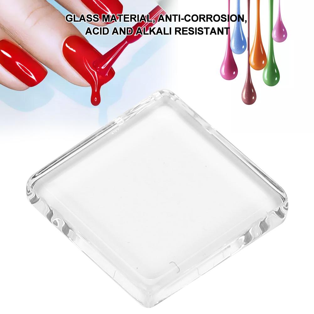 50pcs Glass Nail Gel Polish Color Display Card Transparent Nail Polish Color Card16mm