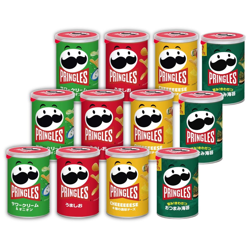Pringles Pringles S Can 4 Flavor Assortment Set Sour Cream Black Contents May Change Depending On the Season Kellogg's (Umashio, Onion, CHEEEEEEESE,