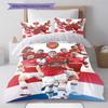 Arsenal F.C  Pattern Bedding Quilt Set Quilt Cover Pillowcase Home Decoration Birthday Gift (1 * duvet cover + 2 * pillowcase, without core)