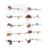 10Pcs Cat Teaser Wand Replacement Feather Cute Flying Insect Attractive Cat Wand Toy Accessories with Bell and Pin Hook