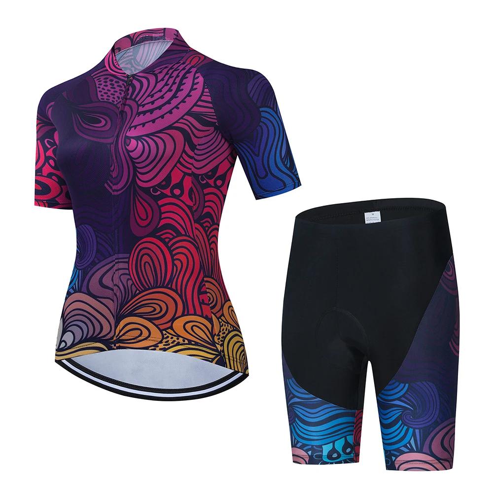 2026 Summer Breathable Cycling Suit Set Mountain Bike Female Women Sportwear Cheap Wholesale Women Clothes Woman Clothing Women's Cycling Shorts Sets