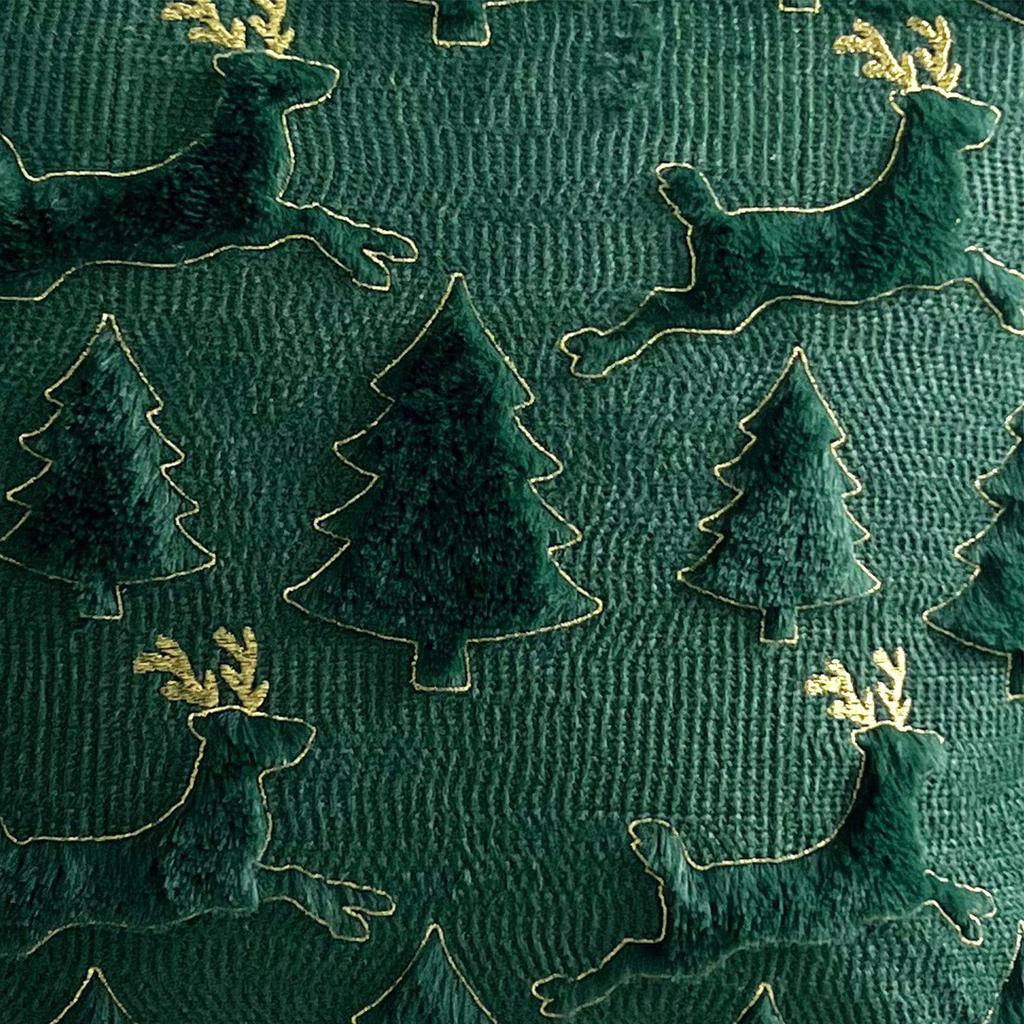 Christmas Tree Three-dimensional Plush Backrest Pillowcase, Bedroom Sofa Cushion Cover Without Core.
