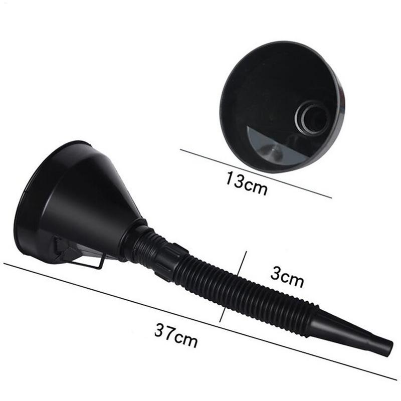 Car Engine Refueling Funnel with Filter Car Motorcycle Truck Oil Gasoline Filling Strainer Extension Pipe Hose Funnels Tool Mass Air Flow 3