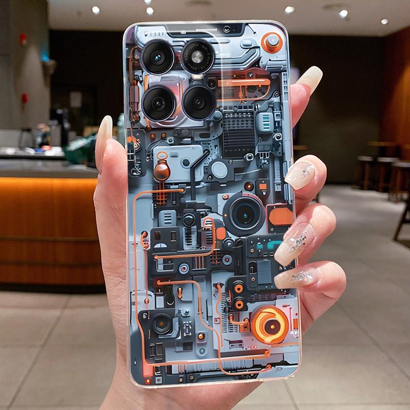 Phone Case For Motorola Edge 60 Fusion/Edge 60/Edge 60 Pro/Edge 60s Soft TPU Clear Unique Cute Painted Casing Anti-fall Cover