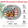 2D Flat, 1pc Vintage Father's Day Metal Aluminum Sign - "Happy Father's Day" with Tool Bucket & American Flag Design, Ideal Wall Decor for Home, Bar