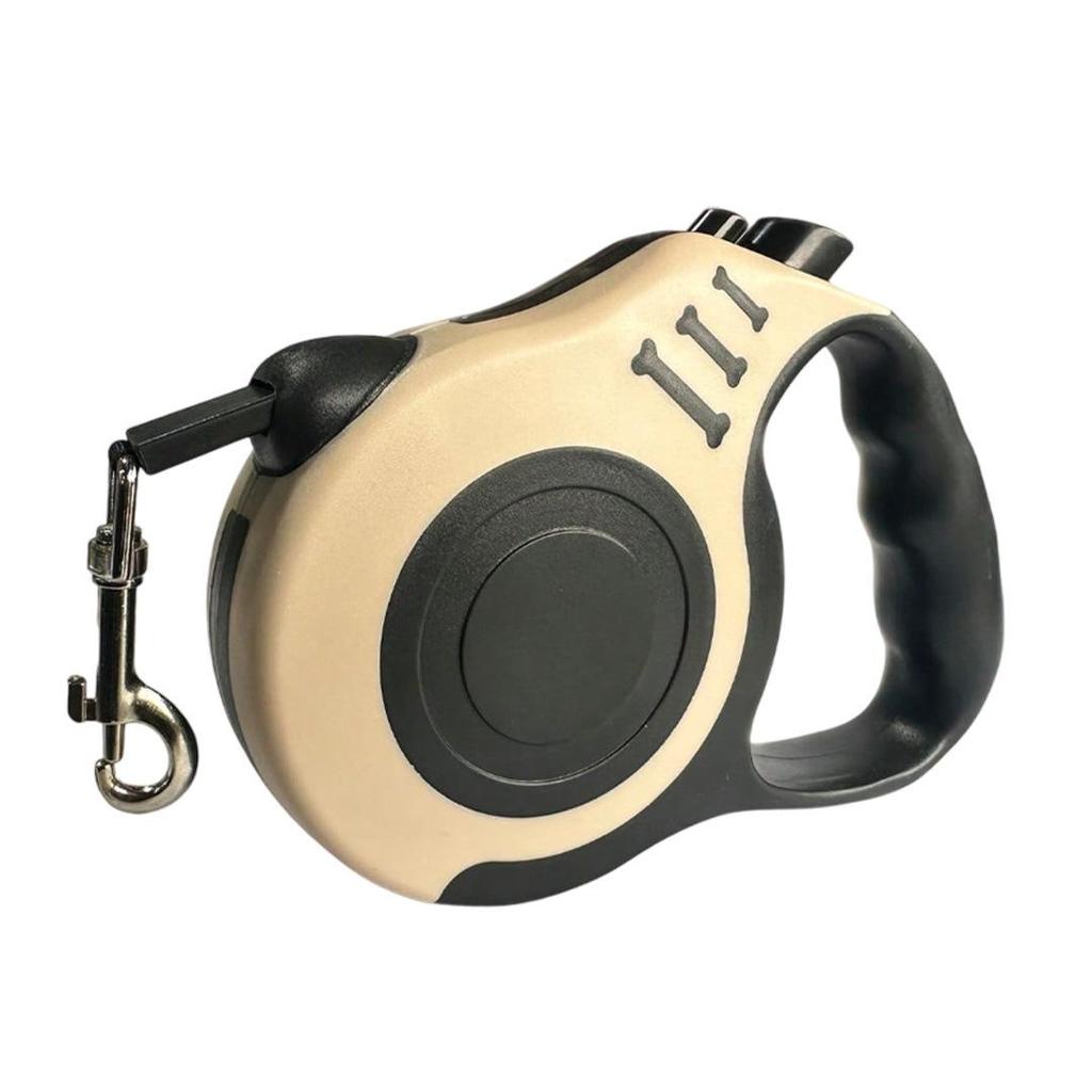 Color Block Bone Retractable Dog Leash: Portable, Frosted, and Automatic
