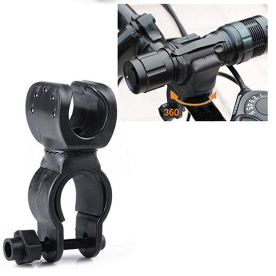 360-Grad-Fahrrad-LED-Taschenlampenhalterung für Fahrrad-Taschenlampen-Clip-Klemme