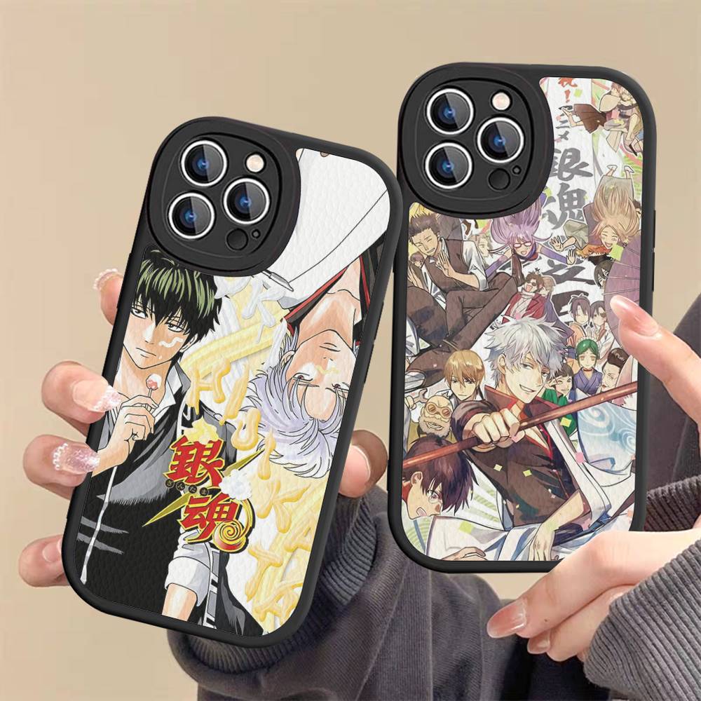 G-GINTAMA Anime Phone Case Hard Leather For IPhone 16 15 14 Mini 11 12 13 Pro Max Plus Fundas