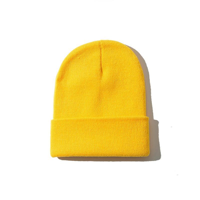 Gram Solid Color O Knitted Hat Autumn and Winter Cold Hat Warm Hat Women's Versatile Pullover Hat