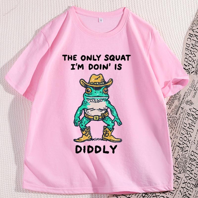 Funny Cowboy Frog Meme T Shirt for Men Women Casual Cotton Short Sleeve Round Neck Tshirt Streetwear Man Clothing Printed Tees