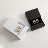 Thick Paper Drawer Jewelry Packaging Box With Sponge Inside Ring Necklace Bracelets Earring Storage Letter Pattern Gift Case
