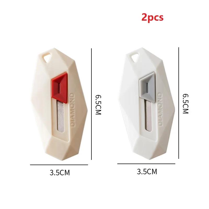 Diamond Design Unbox Knife Safety Round Head Cutter Magnetic Carton Box Cutter For Opening Package Letter Utility Knife