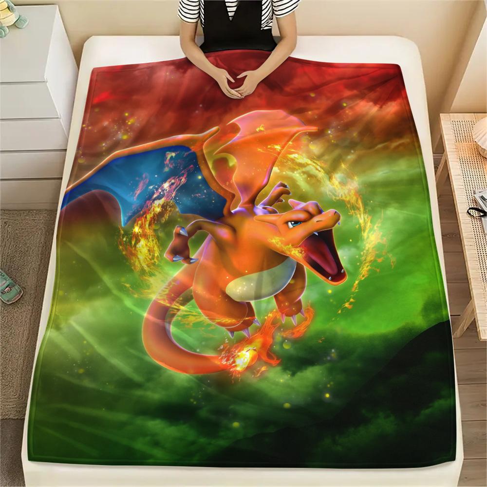 Sky Flare Dragon Print Flannel Blanket, High quality Comfortable for All Seasons, Home Decor, Warmth and Comfort