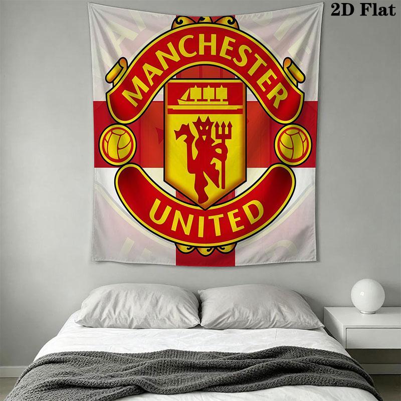 Man Utd K Wall Hanging Printed Fabric Blanket Decorative Tapestries for Bedroom Living Room Home Decor