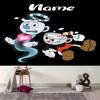 Personalized Cuphead Background Tapestry,Custom Name Birthday Party,Multifunctional Wall Decoration for Home Decor,Various Occasions