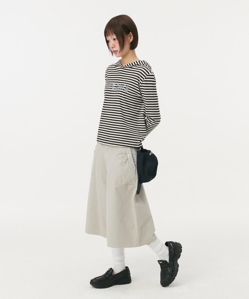 Ohesio Striped Hooded Long Sleeve, Brown