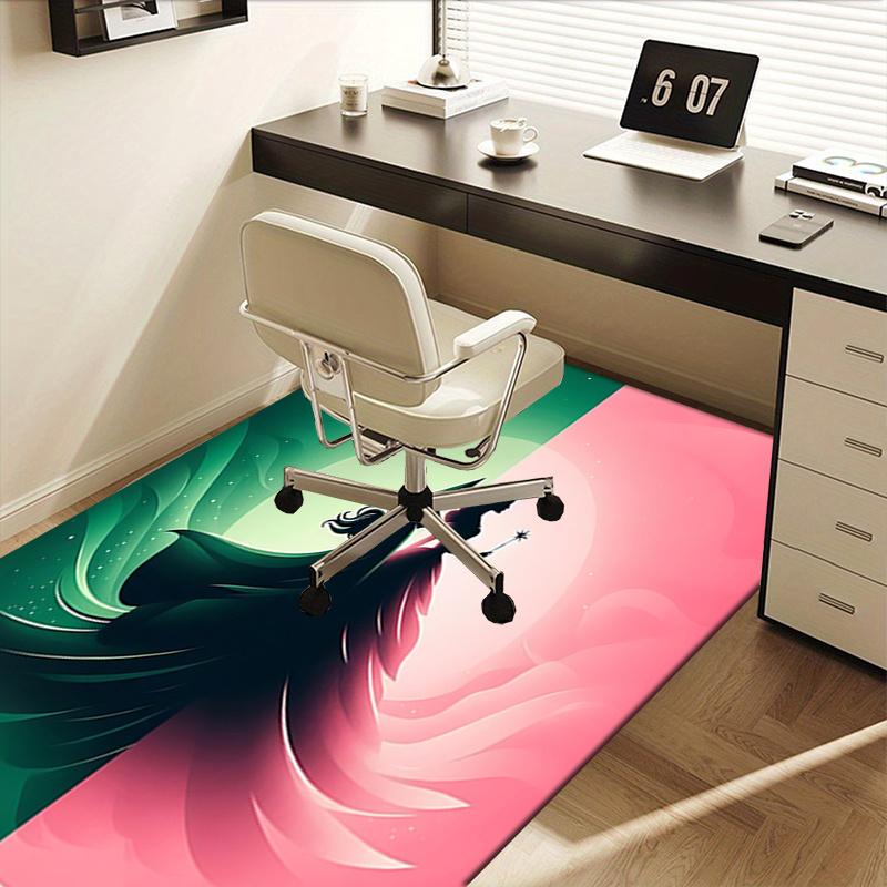 Wicked,Princess Pattern Polyester Office Carpet Chair Mats, Home Decor Dormitory Floor Protector Wit