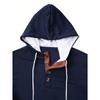Autumn and Winter Men's Solid Color Jacquard Hooded Sweatshirt, Loose Sports Casual Top, Jacket