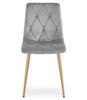 LIBRA chair - light gray velvet / wood color legs x 2